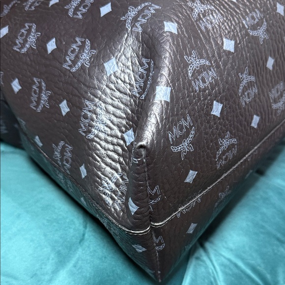 MCM Black and Gray Logo Tote - Picture 5 of 14